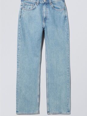 Weekday Voyage Light Blue Straight Leg Jeans, W 26/L 32